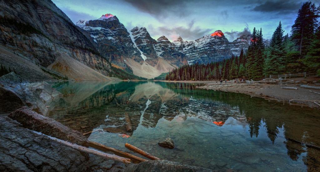 Moraine Lake at Sunrise by Peter Hammer