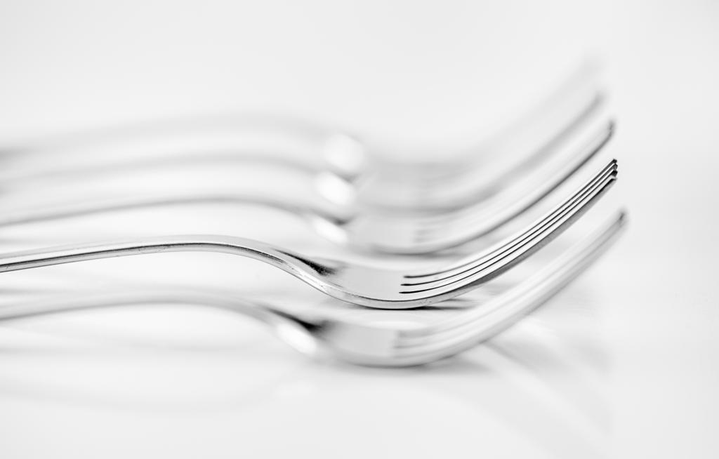 Forks in a Line by Peter Calder