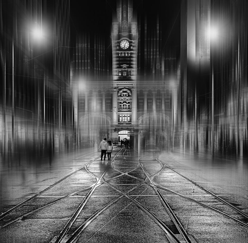 Towards Flinders St Station by Peter Hammer