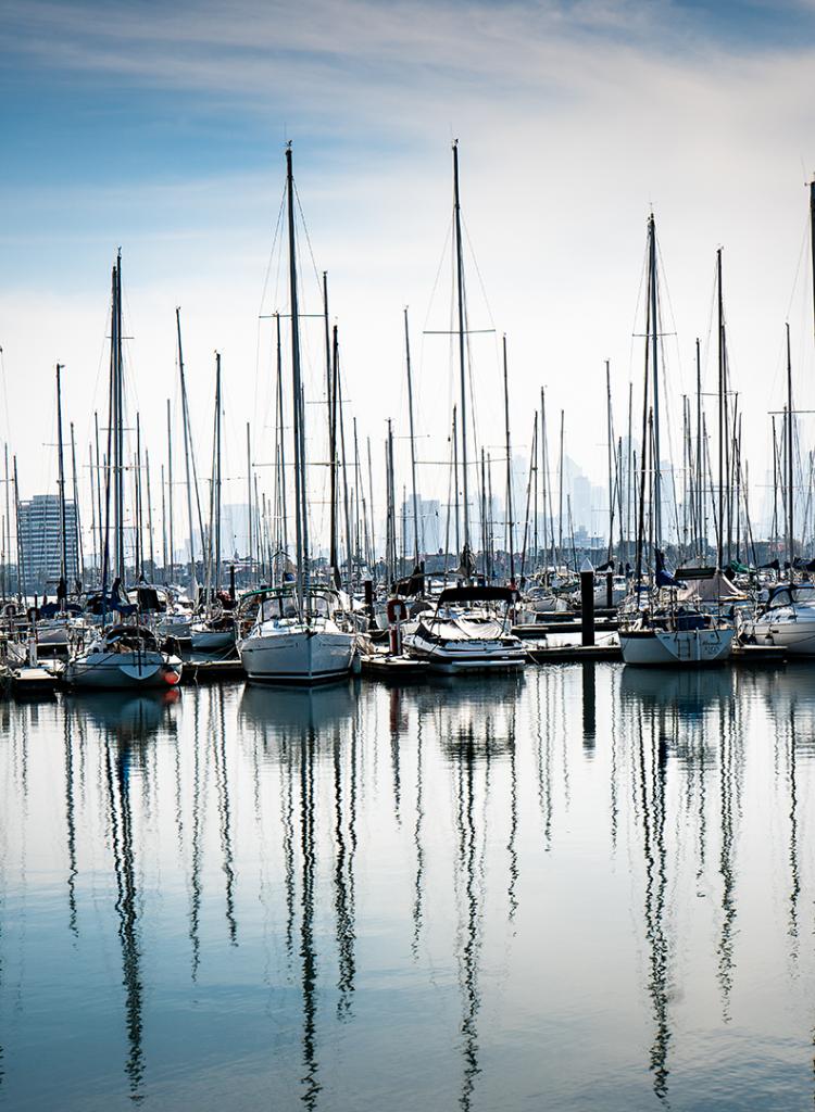 Yachts at St Kilda by Wendy Chapman