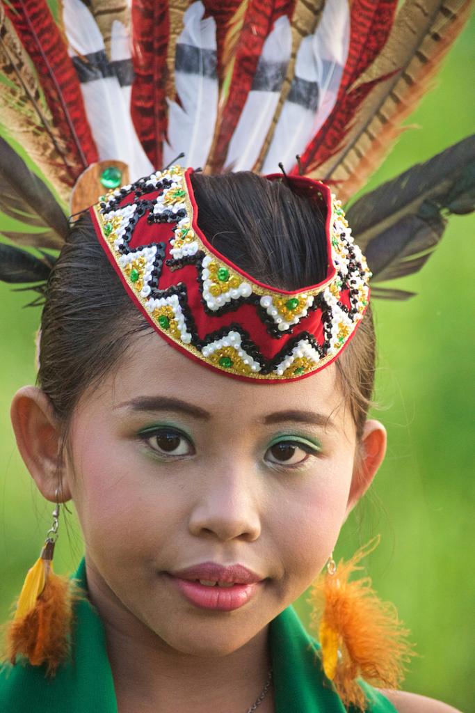 Young Dayak Dancer by Ngaire Denne