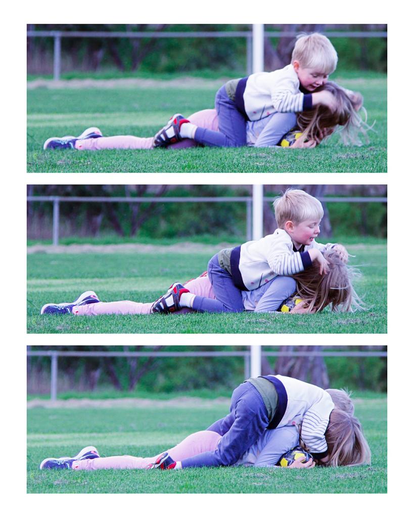 Tryptic Kids on the field by Caroline Mann