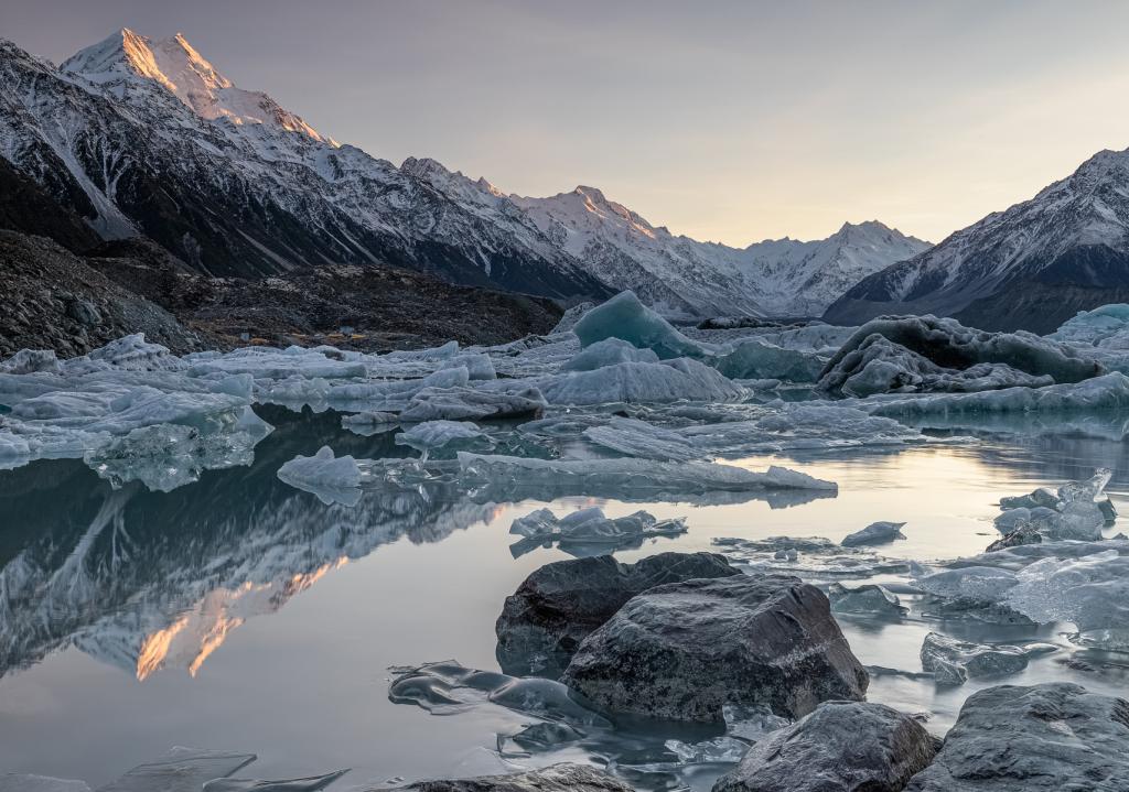 Icy Lake Near Mt Cook by James Ide