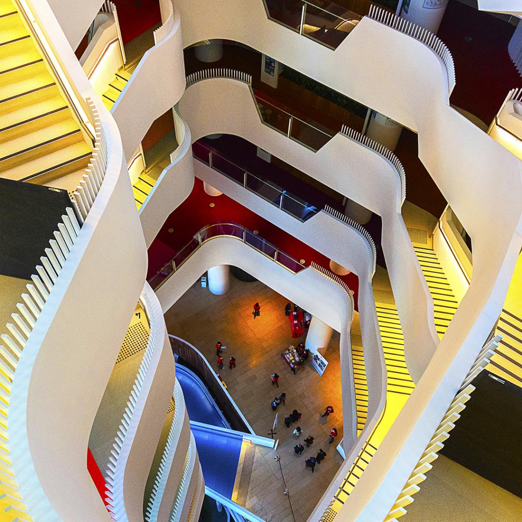 Looking Down Stairwell by Margaret Edwards