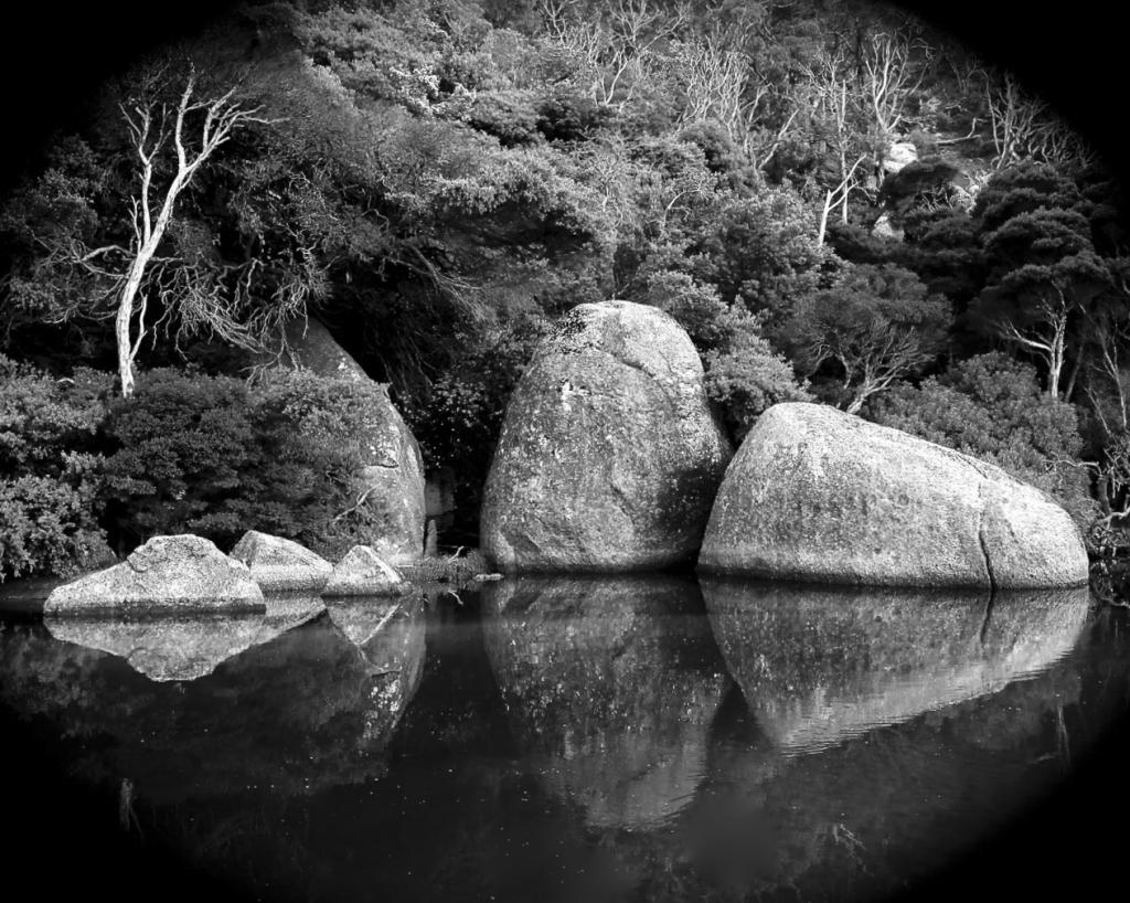Tidal River in black and white by Helen Ansems